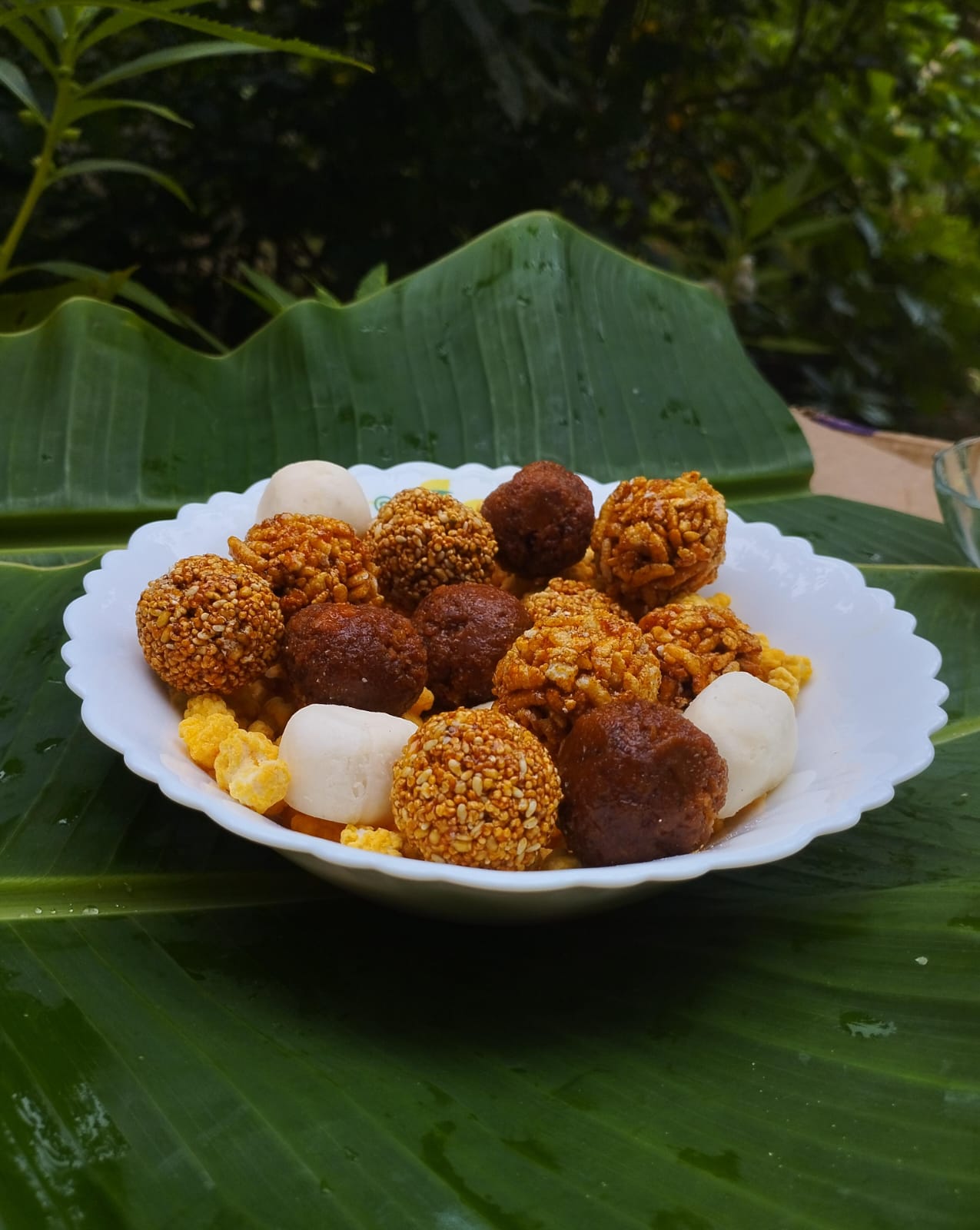MonBangla Special Puja Prasad Combo│Narkel Naru, Til er naru, Murki, Chire er Moya & Kadma│Authentic & Home made