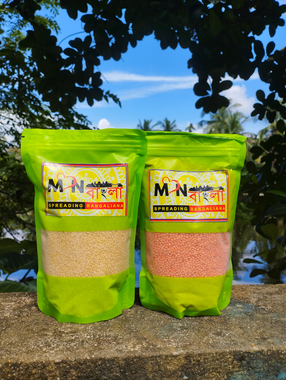 Monbangla Dal Combo - Premium Sona Masoor + Premium Sona Moong Dal (400g X 2)