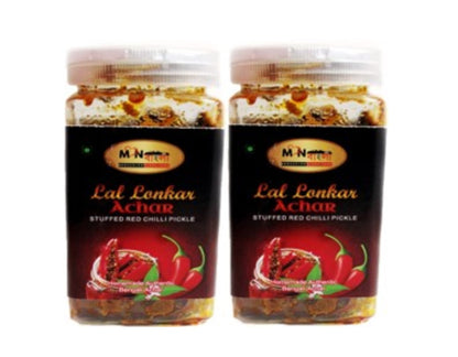 MonBangla Authentic Bengali Homemade Achar Combo- MonBangla Lal Lonkar Achar-Double Pack (200GX2)