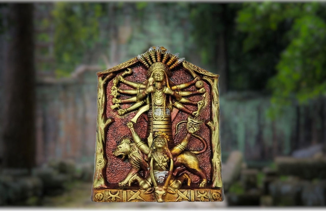 MonBangla Naga Style Durga Terracotta Murti – Krishnagar Mritshilpo
