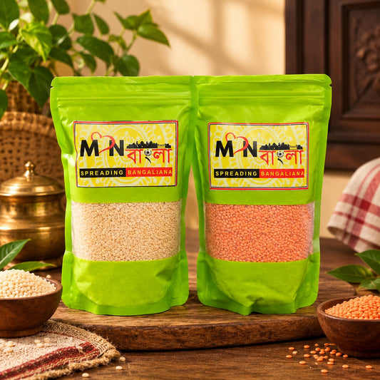 Monbangla Dal Combo - Premium Sona Masoor + Premium Sona Moong Dal (400g X 2)