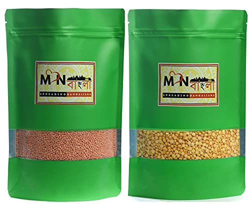 MonBangla Dal Combo - Premium Sona Masoor dal (400 g ) + Premium Matar Dal (400 g)