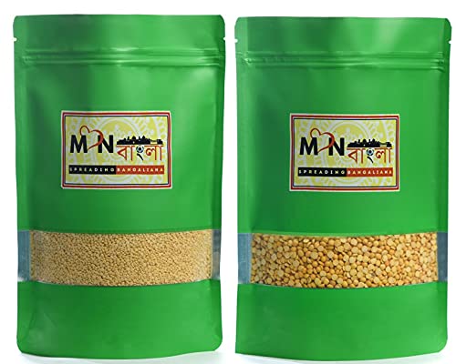 MonBangla Dal Combo - Premium Sona Moong dal (400 g ) + Premium Matar Dal (400 g)