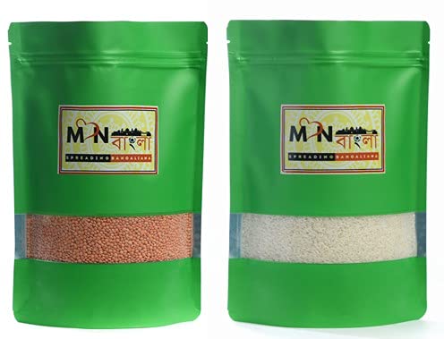 MonBangla Dal & Rice Combo Pack - Premium Sona masoor and Gobindobhog Rice (400 g X 2)