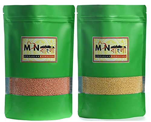 Monbangla Dal Combo - Premium Sona Masoor + Premium Sona Moong Dal (400g X 2)