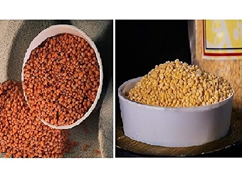 Monbangla Dal Combo - Premium Sona Masoor + Premium Sona Moong Dal (400g X 2)