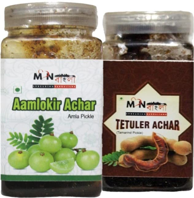 MonBangla Authentic Bengali Achar Combo - Aamloki Achar (200G)+Tetuler Achar (200G)